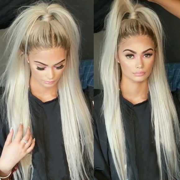- - 💫 22” OMBRE ASH BLONDE LACE FRONT WIG *NEW*